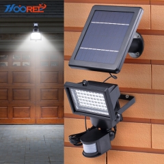 Hooree SL-60 60 LED Motion Sensor Solar Security Light Solar Wall Light for Garden Use